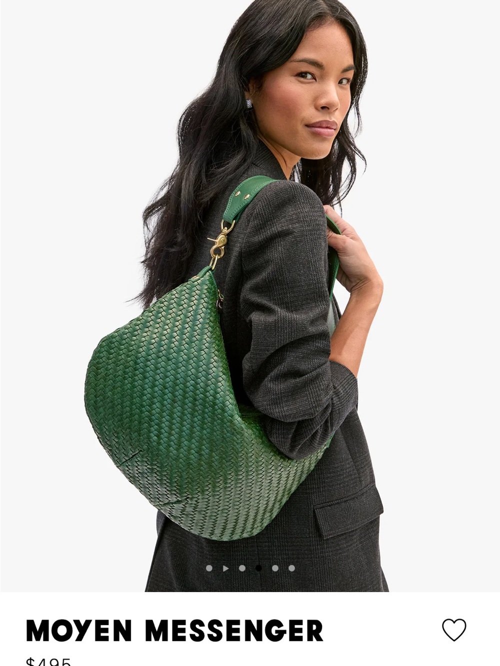 Moyen Messenger Shoulder Bag in Green - Picture 4 of 8